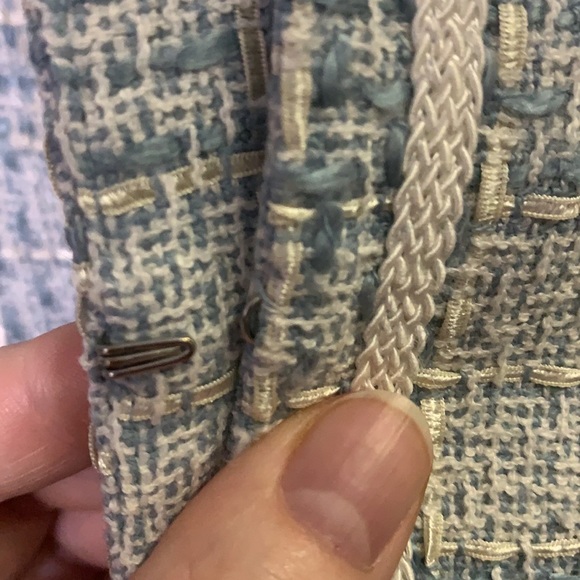 Light Blue Tweed by Jaclyn Smith size 8 Jacket Blazer Excellent Used Condition - Picture 4 of 6